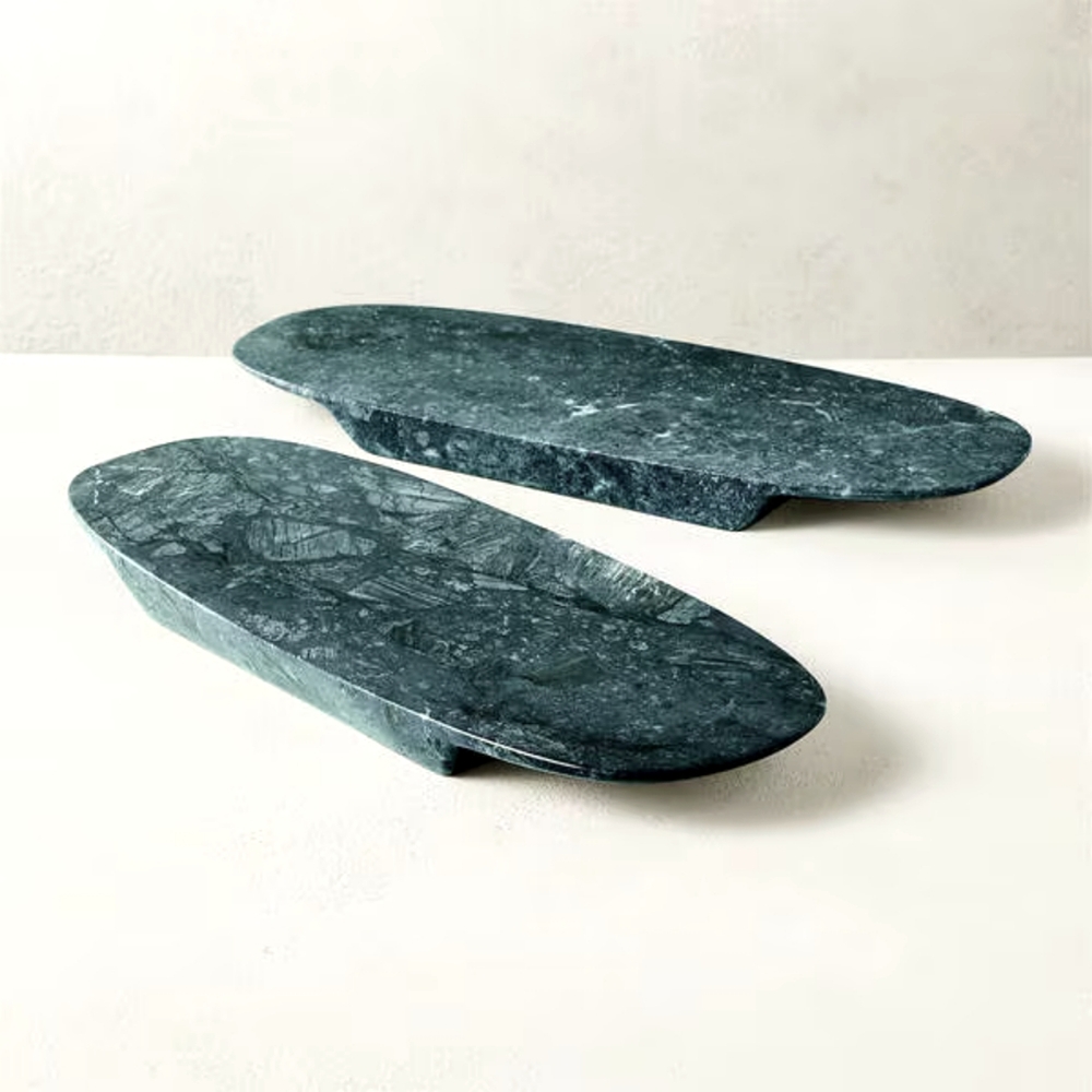 CB2 Green Marble Emmy Serving Platter